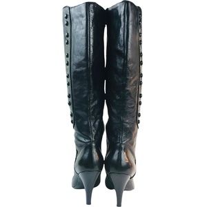 Nine West Tall, Leather, Heeled, Black Boot, Size 9.5 M